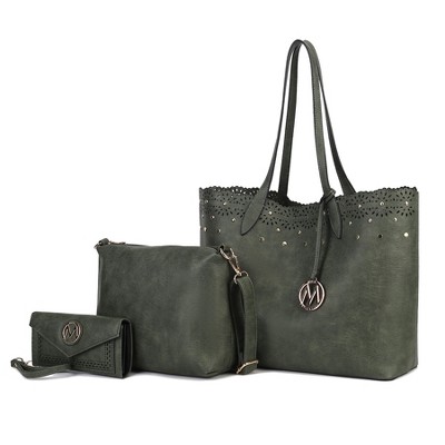 MKF Collection Mariahna 3-Piece Set – Shopper Tote, Crossbody Bag, and Wristlet Wallet Purse by Mia K
