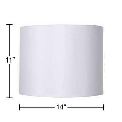 Elegant White Polyester Drum Lamp Shade 14"x14"x11"