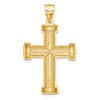 Black Bow Jewelry Men's 14k Yellow Gold Polished 2D Latin Cross Pendant, 25 x 46mm - 3 of 4