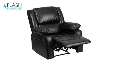 Harmony Series Brown LeatherSoft Recliner with Metal Frame