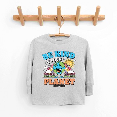 The Juniper Shop SmileyWorld Be Kind To Our Planet Rainbow Youth Long Sleeve Tee