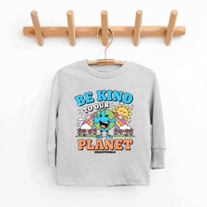 The Juniper Shop SmileyWorld Be Kind To Our Planet Rainbow Youth Long Sleeve Tee - 1 of 4