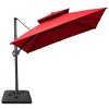 Crestlive Products 10FT Square Double Top Offset Cantilever Umbrella with Base UV30+ Outdoor 360 Degree Rotation 6 Heights Adjustable Umbrella - 2 of 4