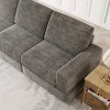 ATJafurn Corduroy Sectionals Sofa, Modern Modular Upholstered Loveseat Couch with Square Arm and Deep Seat for Living Room - 4 of 4