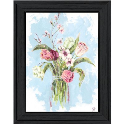 HomeRoots Flourish Black Framed Print Wall Art