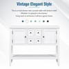 NicBex 46" Storage Console Table with 4 Drawers and 2 Cabinets, Entryway Table with Bottom Shelf, Couch Table for Living Room, Entryway - 2 of 4