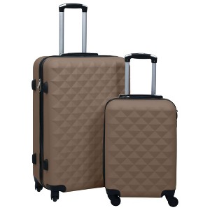 vidaXL Hardcase Trolley Set 2 pcs Brown ABS - 1 of 4