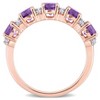 EVERLY JEWELRY | Multiple-color option in Silver Eternity Ring with Multiple color gemstone Options. - 4 of 4