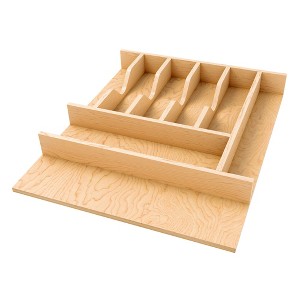 Rev-A-Shelf Natural Maple Right Size Utensil Insert Home Storage Kitchen Organizer 7 Compartment Drawer Accessory - 1 of 4