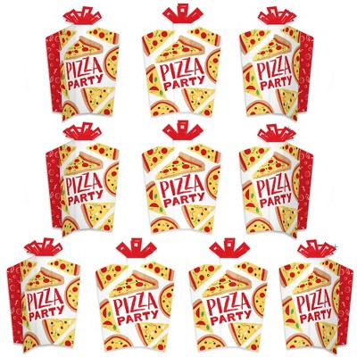 Big Dot of Happiness Pizza Party Time - Table Decorations - Baby Shower or Birthday Party Fold and Flare Centerpieces - 10 Count