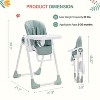 Acekool Foldable Baby High Chair for Toddlers 1-3 Years, Adjustable Recline & Height, Removable Tray, 5-Point Safety Harness, Compact Design - 2 of 4