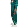 Jurassic Park Puff Print Logo & Velociraptors Adult Green Tie-Dye Sweatpants - 2 of 4