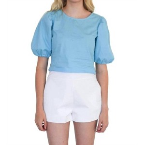 Women's Puff Sleeve Top - Never a Wallflower - 1 of 3