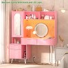 Besiost 48" Makeup Vanity with Hutch, LED Lighted Mirror & Charging Station - 4 of 4