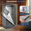 SereneLife Portable Steam Home Sauna Tent Replacement - Waterproof and Insulated Tent for SLISAU35GRY Model (Gray) - 3 of 4