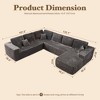 XIZZI Modular Sectional Sofa Couch, L/U-Shape Upholstered Couch, Modern Minimalist Couches for Living Room, Free Combination Deep Seat Corner Couch - 3 of 4