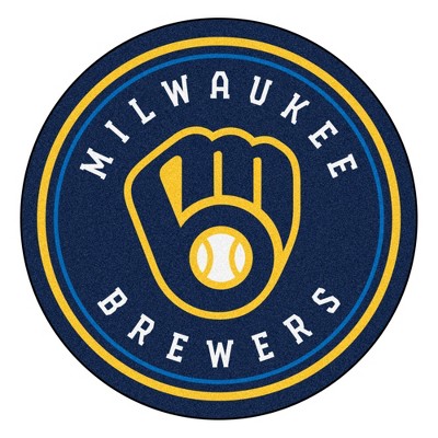 MLB Milwaukee Brewers 27"x27" Roundel Rug