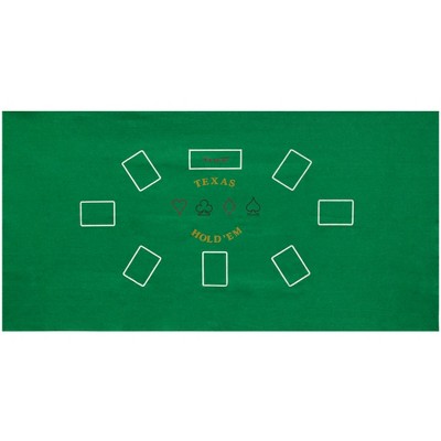 GSE 36" x 72" Portable Casino Texas Hold'em Tabletop Layout Mats, Casino Table Top Felt