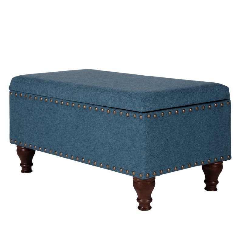Large Rectangle Storage Bench with Nailhead Trim - HomePop, 1 of 13