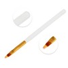 Unique Bargains Sweep Nail Painting Brushes for Polish Painting Home DIY Gold Tone Clear White - 3 of 4