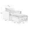 Corduroy Arm Chair and Storage Ottoman Set, Deep Seat Single Sofa Chair with Waist Pillow for Living Room or Bedroom - Koiai - 4 of 4