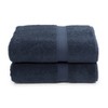 2pk Sinemis Bath Towel Collection Navy - Linum Home Textiles: Dobby Weave, 100% Cotton, Heavyweight GSM - 2 of 3