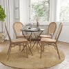 Merrick Lane Celia Set of Four Stacking Thonet Bistro Style Chair, PE Rattan Seat, and Metal Frame for Indoor/Outdoor Use - 2 of 4
