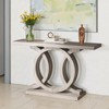 Lirago,Farmhouse Console Table / Geometric Base & Thick Top - Hallway, Living Room & Entryway Accent Table - 3 of 4