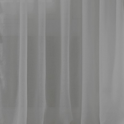 Charcoal Cotton Tab-Top Sheer Ruffle Window Curtain Panel