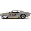 1971 Chevrolet Chevelle SS "Hurst" Gray Metallic with Gold Stripes "Bigtime Muscle" Series 1/24 Diecast Model Car by Jada - 3 of 4