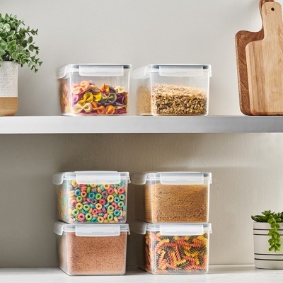 Clear BPA-Free Plastic Airtight Food Storage Jar Set