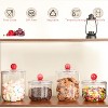 2 Pack Candy Jars with Lids - 47 & 30 OZ Clear Plastic Cookie Storage Containers Airtight - 4 of 4