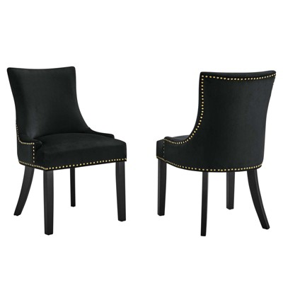 Modway Marquis Performance Velvet Dining Chairs - Set of 2