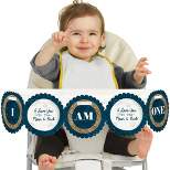 Big Dot of Happiness Twinkle Twinkle Little Star 1st Birthday Highchair Decor - I Am One - First Birthday High Chair Banner