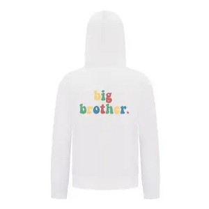 Everyday Kids Big Brother Boys Zip Up Hoodie – Colorful Sibling Sweatshirt - 1 of 4