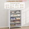 Nursery 4/5 Drawers Dresser for Bedroom, 37Inch/45 Inch Tall Chest of Drawers, Modern Clothes Storage Cabinet & TV Stand, Wood Drawer Organizer - 4 of 4