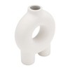 Sagebrook Home 7" Ceramic Vase Contemporary Abstract Donut Cut-Out Vase with Feet Decorative Vase - 3 of 4