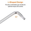 Unique Bargains Chrome Vanadium Steel Long Arm Design L-Shaped Torx Wrench Star Keys 4 Pcs - 4 of 4