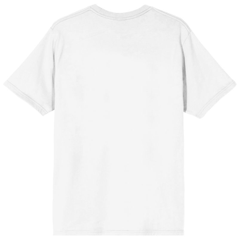 Sesame Street Elmo Face Men's White Graphic T-Shirt, 3 of 4
