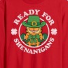 Men's - Garfield - Ready for Shananigans St. Patrick's Day Long Sleeve Graphic T-Shirt - 2 of 3