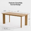 PexFix George Oval 67"x33.5" Dining Table Solid Wood Kitchen Tables - 3 of 4