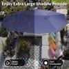 15Ft Double Canopy Patio Umbrella, Extra-Large Rectangular Sun Shade w/Handle, Market Umbrella for Garden, Backyard, Poolside, Outdoor Entertaining - 2 of 4
