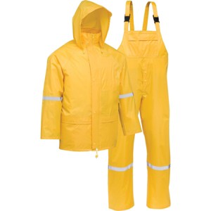 West Chester Protective Gear  XL 3-Piece Yellow Polyester Rain Suit 44338/XL - 1 of 2