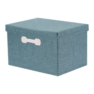 REGALWOVEN Collapsible Fabric Storage Bin with Lid and Handle for Shelves Closet 1 Pc - 1 of 4