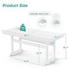 Rectangle Outdoor Dining Tables for 6, HDPS Weather Resistant Patio Dining Table, 66" Outdoor Tables with 1.96" Umbrella Hole. - 3 of 4