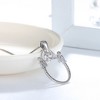 Fairy Heart Sterling Silver Red Cz Pendant Chain Necklace Women Whimsical Ginger Lyne Collection - 3 of 4
