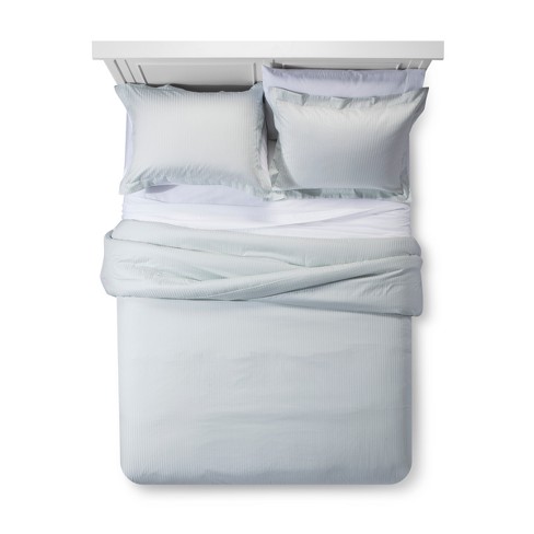 Gray Mint Damask Stripe Comforter Set Queen Fieldcrest Target