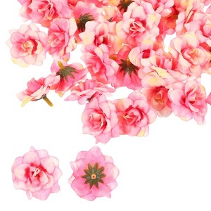 Unique Bargains DIY Crafts Bridal Shower Bouquet Decoration Artificial Roses Head 50 Pcs - 1 of 4