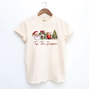 Simply Sage Market Women's Tis The Season Christmas Collage Short Sleeve Garment Dyed Tee - 1 of 4