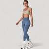 Anna-Kaci Women's Seamless Ribbed High Waist Full Length Leggings with Compression Fit - 3 of 4